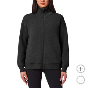 NWT Mondetta Ladies' Heathered Fleece Full-Zip Jacket